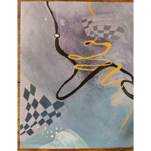 Up for sale Vintage Modernist Abstract Painting by Gloria T Roberts Estate Piece OOAK RARE Original by Gloria T Roberts -...