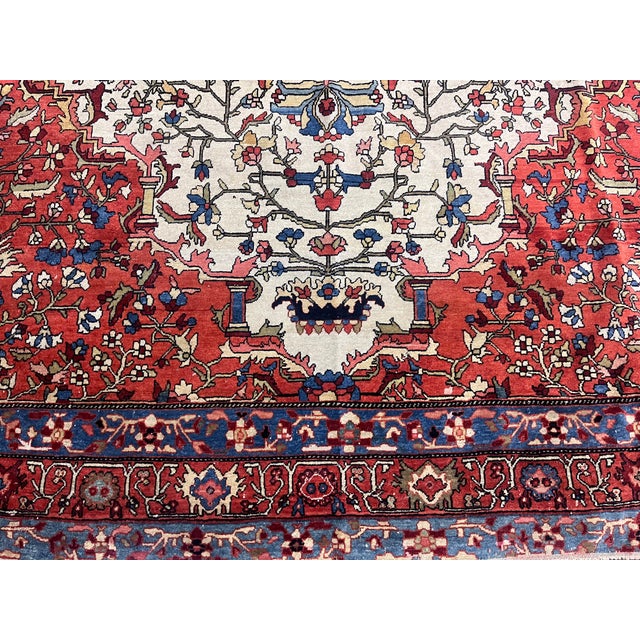 Textile Fine Antique Persian Farahan Sarouk Rug 6’3” X 10’0" For Sale - Image 7 of 7