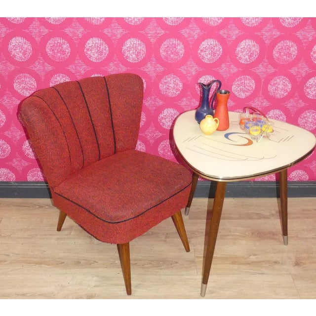 Small Armchair in Red, 1950s For Sale - Image 4 of 12