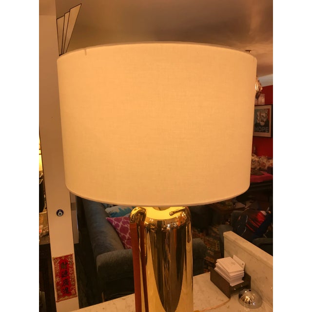 Brass Vintage Restored Brass Fire Extinguisher Table Lamp For Sale - Image 8 of 10