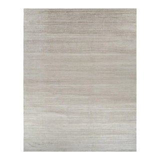 Rug & Kilim’s Oversized Textural Rug in Solid Beige and Taupe Tones Striae For Sale
