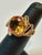Metal 8 Carat Natural Round Citrine Cocktail Ring in 14 Karat Yellow Gold, Estate For Sale - Image 7 of 18