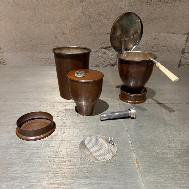 Metal Victorian Gentleman's Traveling Copper Drinking Cup and Spirit Stove Set For Sale - Image 7 of 7