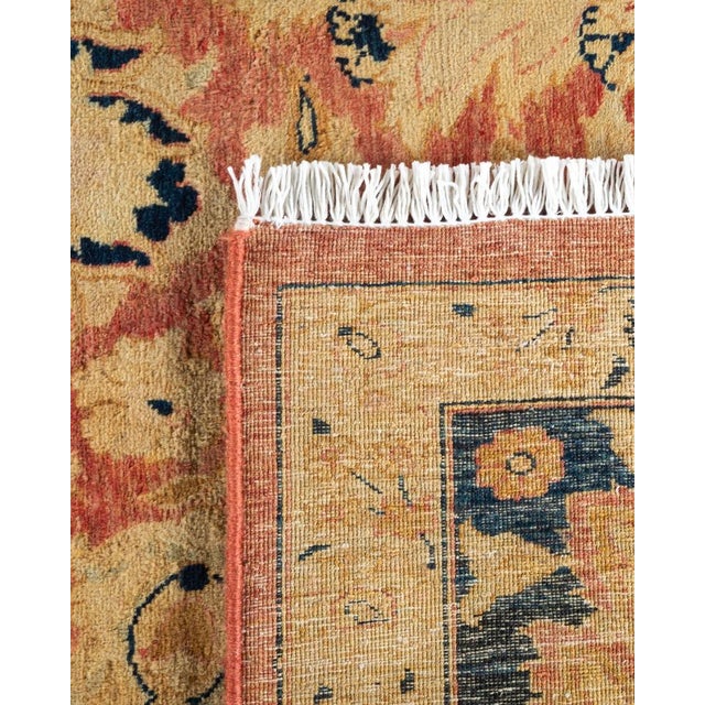 2000 - 2009 Mogul, One-of-a-Kind Hand-Knotted Area Rug in Orange, 8' 2" x 10' 1" For Sale - Image 5 of 8