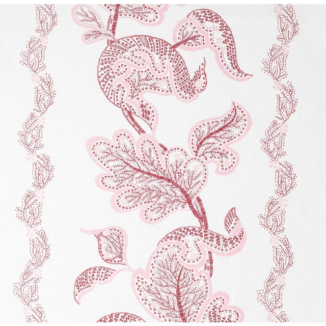 Linen Sister Parish Sintra Pink and Raspberry Linen Fabric- 4 1/2 Yard For Sale - Image 8 of 8