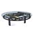 Beautifully designed vintage 1980s steel and glass Modern coffee table by Kaizo Oto. Produced by Design Institute of...