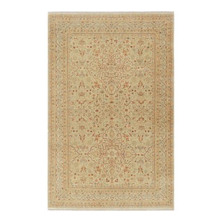Rug & Kilim’s Tabriz Style Rug in Cream and Red With Floral Patterns For Sale