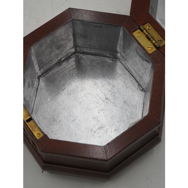 Virginia Metalcrafters Colonial Williamsburg Mahogany Tea Caddy For Sale In Philadelphia - Image 6 of 11