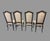 Set of 4 Vintage French Louis XV Style Dining Chairs Carved Wood Upholstered For Sale - Image 9 of 11