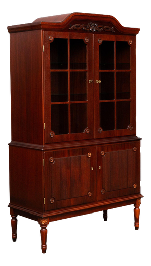 Antique Style Mahogany Display Cabinet, Late 20th Century