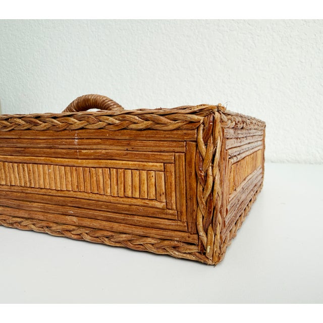 Handmade Bamboo & Braided Seagrass Box For Sale - Image 12 of 17