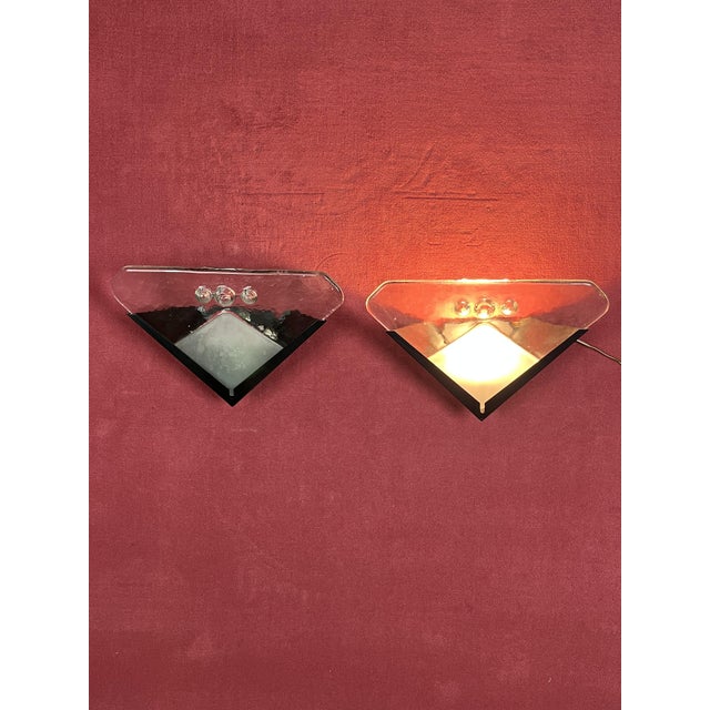 Murano Glass Wall Lamps, 1970s, Set of 2 For Sale - Image 3 of 18