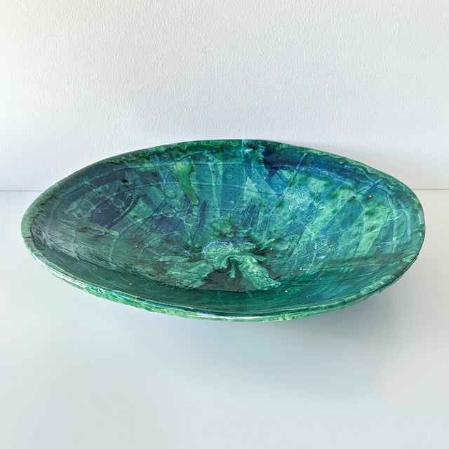 Mid 20th Century Handcrafted Ceramic Glazed Decorative Bowl For Sale - Image 4 of 12