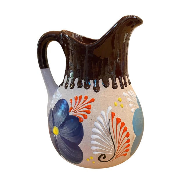 Jarro De Barro • Terra Cotta Clay Pottery Art • Pitcher • Set of 4 Cups For Sale In San Francisco - Image 6 of 13