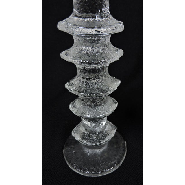 Glass 1970s Iittala Festivo Glass Candlesticks by Timo Sarpaneva - Set of 8 For Sale - Image 7 of 11