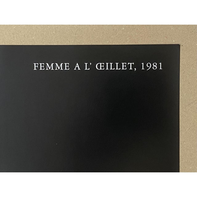 Woman with Carnation Poster by René Gruau, 1981 For Sale - Image 10 of 15