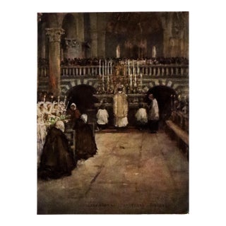 1905 Italian Original Print - The First Communion - From Book Florence & Some Tuscan Cities (1905) For Sale