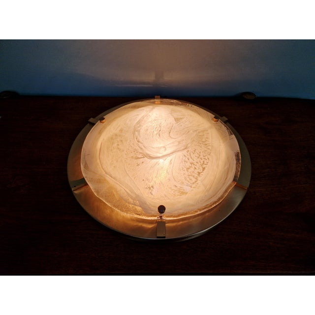 Large Brass and Murano Glass Ceiling Light from Hillebrand Lightning, 1970s For Sale - Image 16 of 18