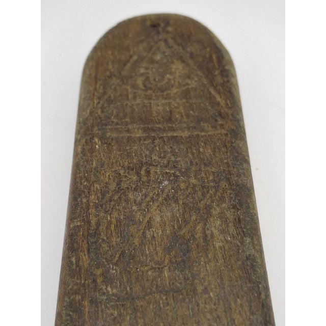 Rare Wwii Mezuzah Litzmannstadt Ghetto Lodz Poland Wood Hand Carved Judaica For Sale - Image 11 of 17
