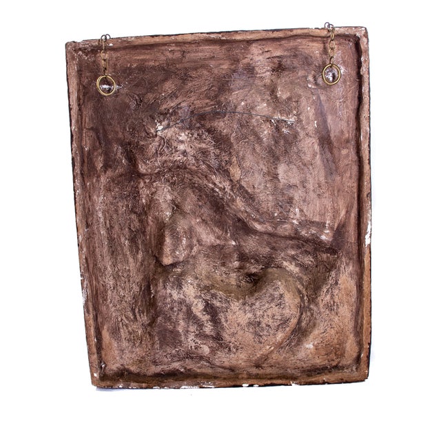 Late 20th Century Cast Plaster and Fiberglass Tang Horse and Floral Wall Sculpture For Sale In Nashville - Image 6 of 13