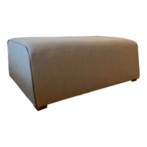 Norwalk Modern Gray Tone on Tone Pinstripe Vega Cocktail Ottoman