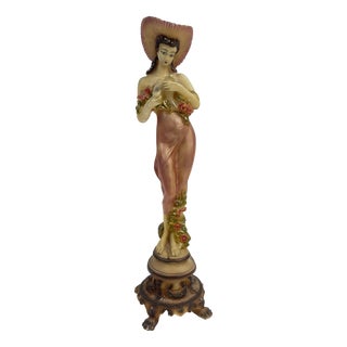 Decorative Figurine Depicting a Floral Woman, 1960s For Sale