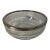Vintage Falstaff Silver Plate England Diamond Pattern Pressed Glass Serving Bowl For Sale