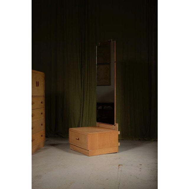 Pale Oak Cheval Dressing Mirror from Good Furniture Units Ltd., 1930s For Sale - Image 5 of 8