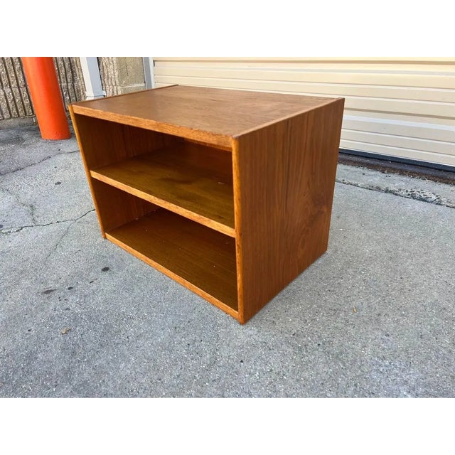 Pair of Mid Century Modern Danish Teak Side Tables or Stacking Bookcases For Sale - Image 4 of 10