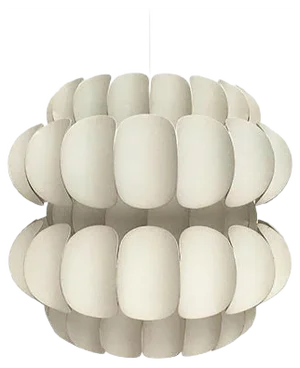 Mid-Century Swiss White Metal Pendant Lamp by H. Zender for Temde