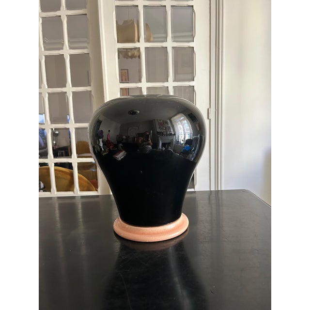 1980s Large Enameled Ceramic Vase, 1980s For Sale - Image 5 of 11