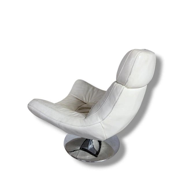 Vintage Swivel Lounge Chair with Chrome Tulip Base, 1970s For Sale - Image 6 of 8