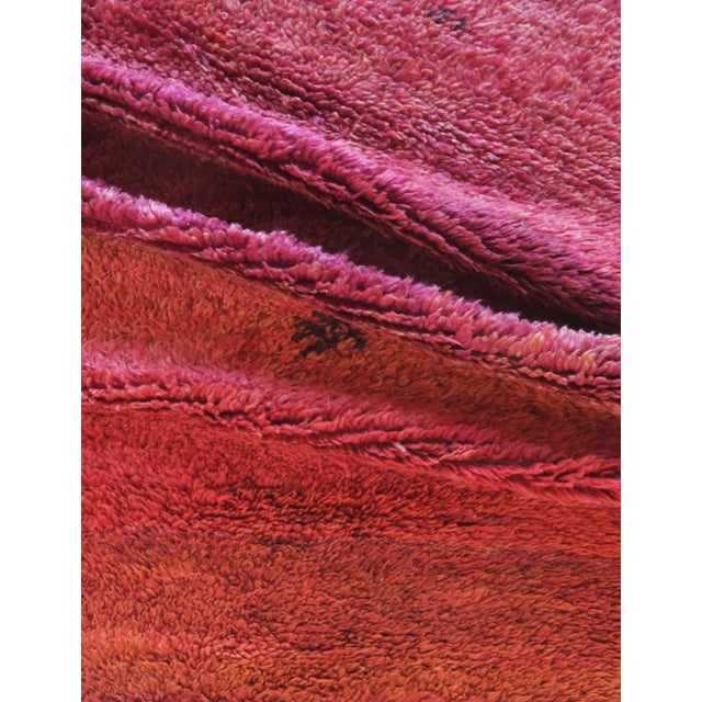 Contemporary 1980s Solid Red Moroccan Wool Rug - 8.6 X 5.1 Ft For Sale - Image 3 of 8