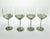 Forever International Set of 4 Green Enamel Metal Flower Wine Glasses 7 3/8” 8oz Excellent condition. No chips, cracks, or...