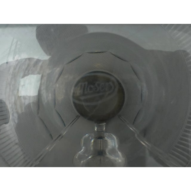 Mid 20th Century Moser Signed Czech Splendid Gold Trim Cut Crystal Water Pitcher Jug 64 Oz For Sale - Image 9 of 10