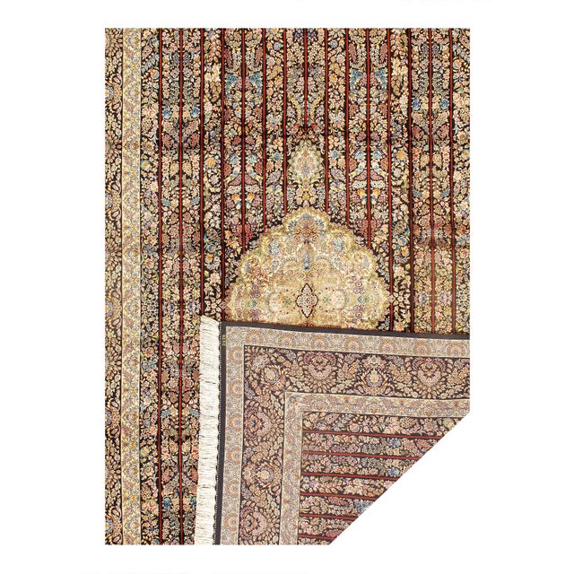 Traditional Exquisite Design Paris Palace Fine Power Loom v. Silk Rug For Sale - Image 3 of 3
