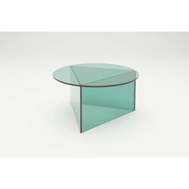Not Yet Made - Made To Order Clear Glass Prisma Circle 80 Coffe Table by Sebastian Scherer For Sale - Image 5 of 8