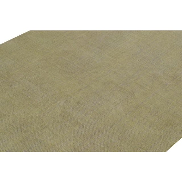 Contemporary Rug & Kilim’s Contemporary Rug in Chartreuse Green With Subtle Stripes For Sale - Image 3 of 7
