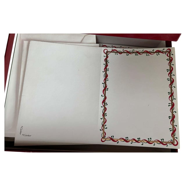 Cartier Luxury Christmas Set of 10 Stationery Cards Set Season's Greetings For Sale In Palm Springs - Image 6 of 12