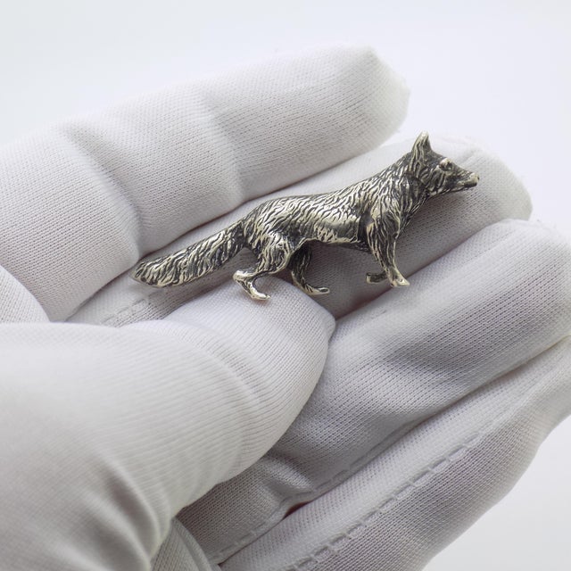 A charming vintage miniature fox, finely handcrafted in Italy during the 1960s/1970s in genuine Continental Silver. This...