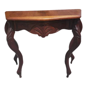 Victorian Rococo Style One Drawer Mahogany Console Table, Circa 1890s