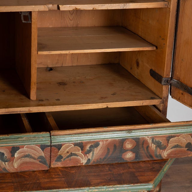 18th-Century Original Hand-Painted Swedish Dalarna Cabinet Dated 1797 For Sale - Image 13 of 17