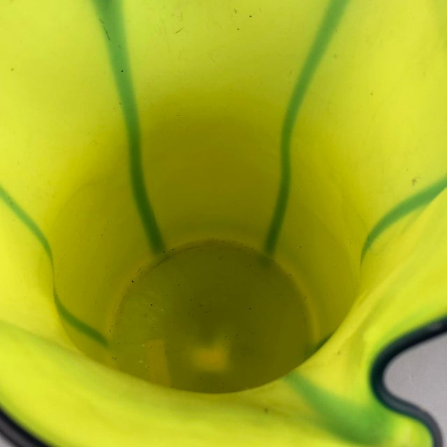 Large Ginko Handkerchief Glass Vase from Eisch, Germany, 31 cm, Handblown & Signed For Sale - Image 18 of 18