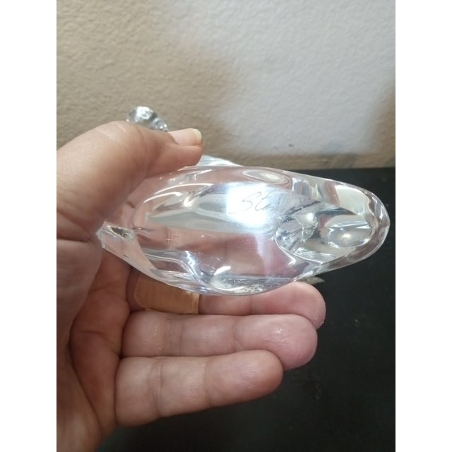 American 1980s Exquisite Pair of Signed Steuben Ny Crystal Duck Figurines For Sale - Image 3 of 6