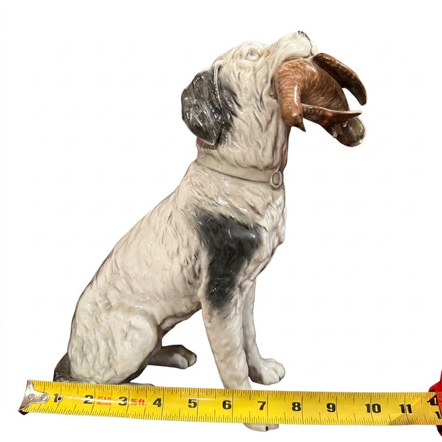 Rare Antique Porcelain Hunting Dog by Ernst Bohne & Söhne of Germany, Circa 1900–1919 For Sale In Boston - Image 6 of 11