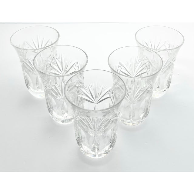 Contemporary 1960s Nachtmann “Andernach” Crystal Flared Tumbler Glasses - Set of 5 For Sale - Image 3 of 5
