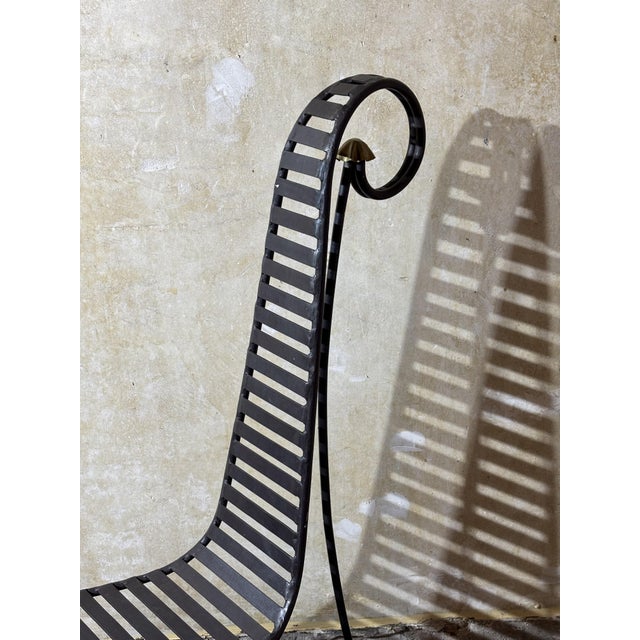 Black Spine Chair by Andre Dubreuil, 1986 For Sale - Image 8 of 10