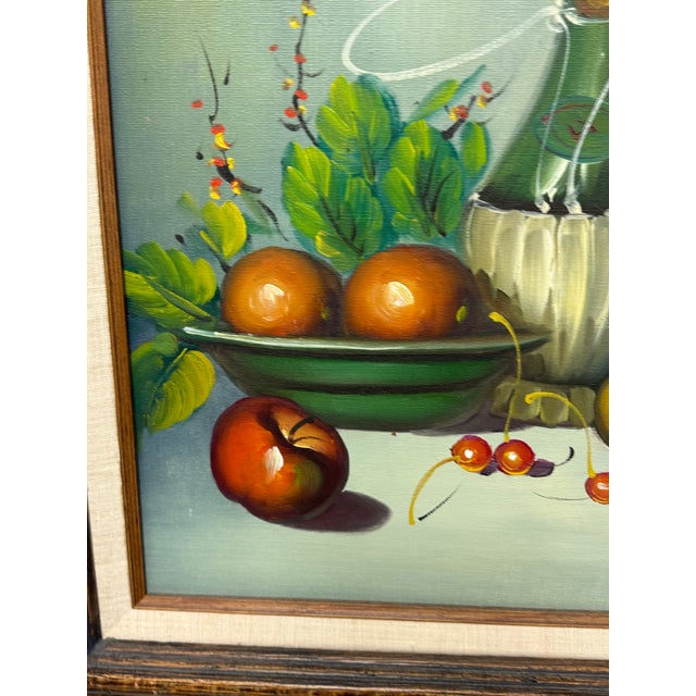 Late 20th Century Late 20th Century Sebastian Still Life Oil Painting, Framed For Sale - Image 5 of 12