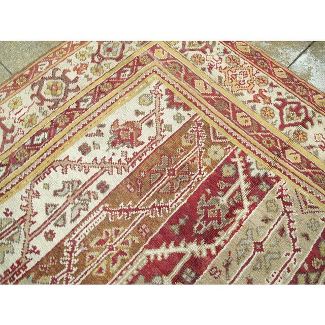 Galerie Shabab Collection Early 20th Century Turkish Oushak Square Room Size Rug For Sale - Image 9 of 10