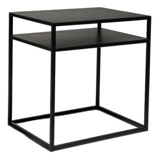 Early 21st Century Poland Black Wood Side Table For Sale